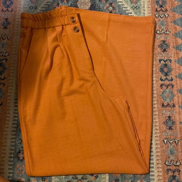 Rust, button front trouser, pleated front front size M - Picture 1 of 4
